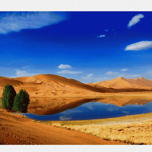 Überland Reisen durch Inneren Mongolei von Wüste zum Pappelwald