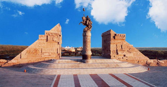 Das Dschingis-Khan-Mausoleum-Touristengebiet