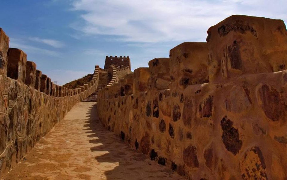 Die Abschnitte der Chinesischen Mauer in Ningxia Provinz